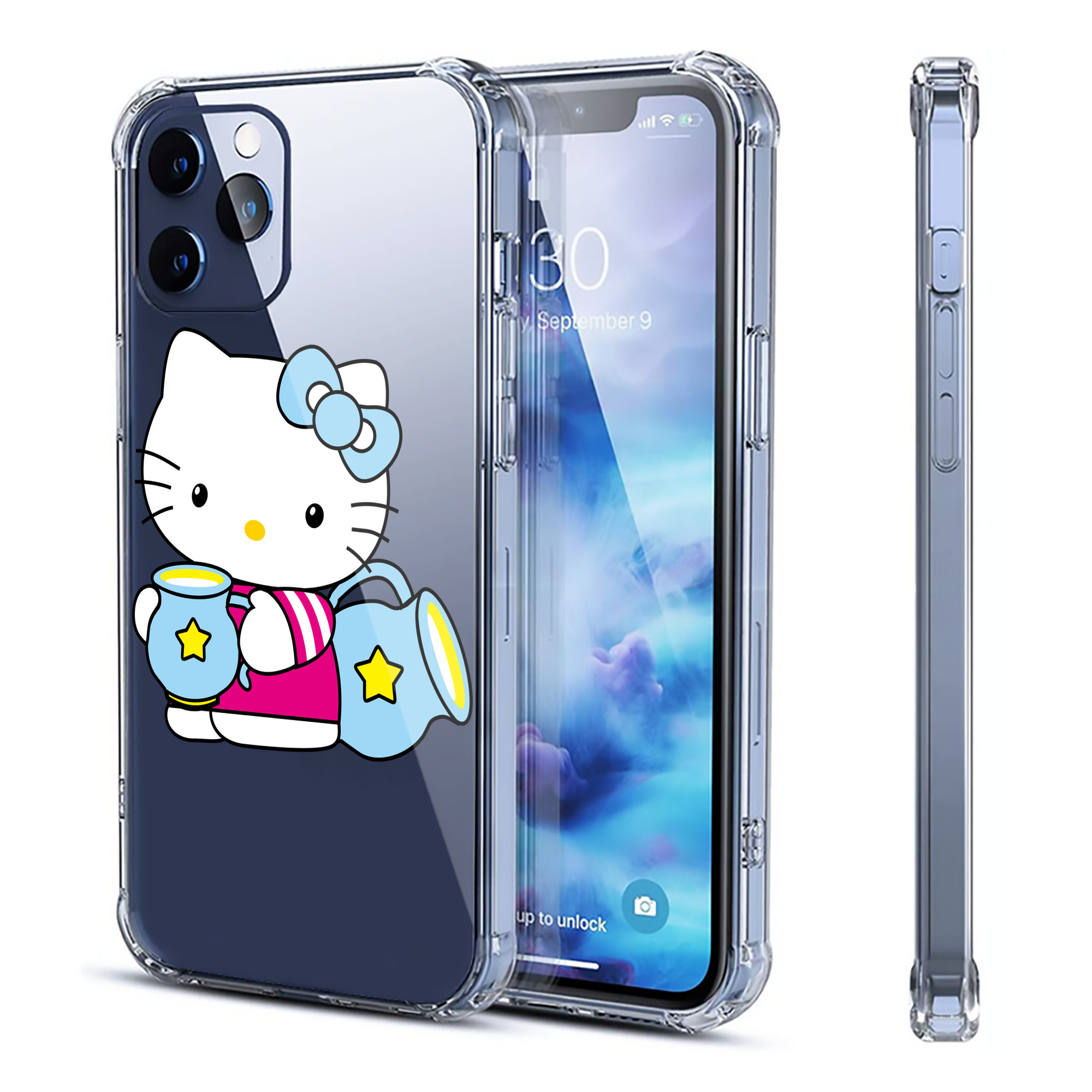 （画像用） Hello Kitty ハローキティ 【iPhone 12シリーズ対応】透明スマホケース（クリアソフトケース）